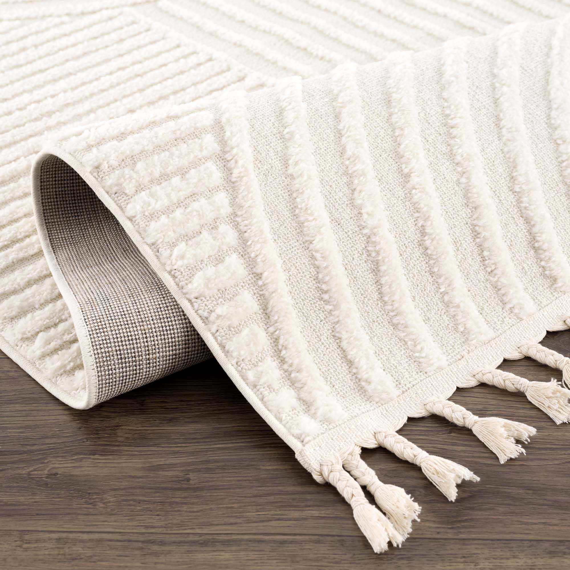 Guiling 3D Rainbow Area Rug with Tassels - Image 6