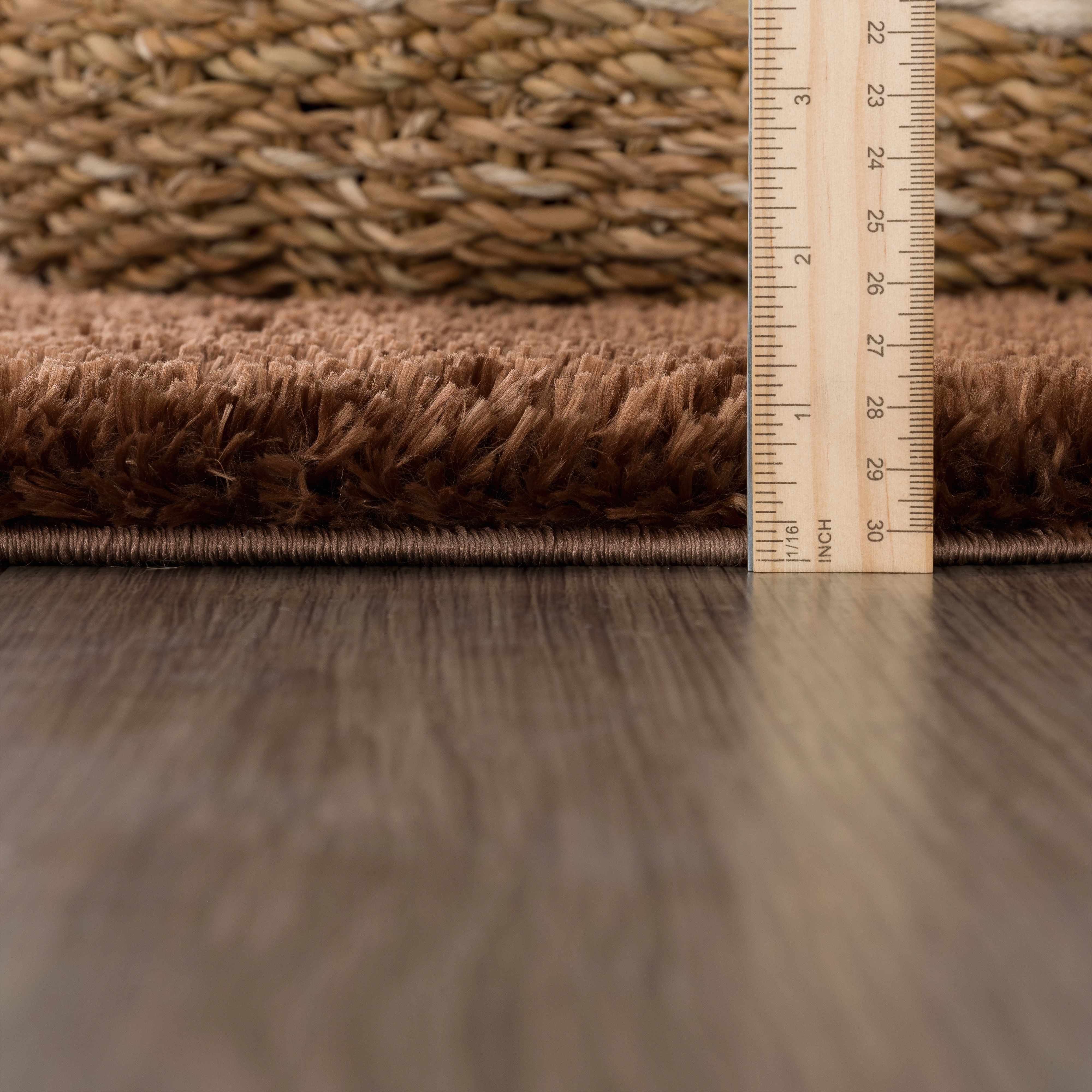 Heavenly Solid Brown Plush Rug - Clearance - Image 12