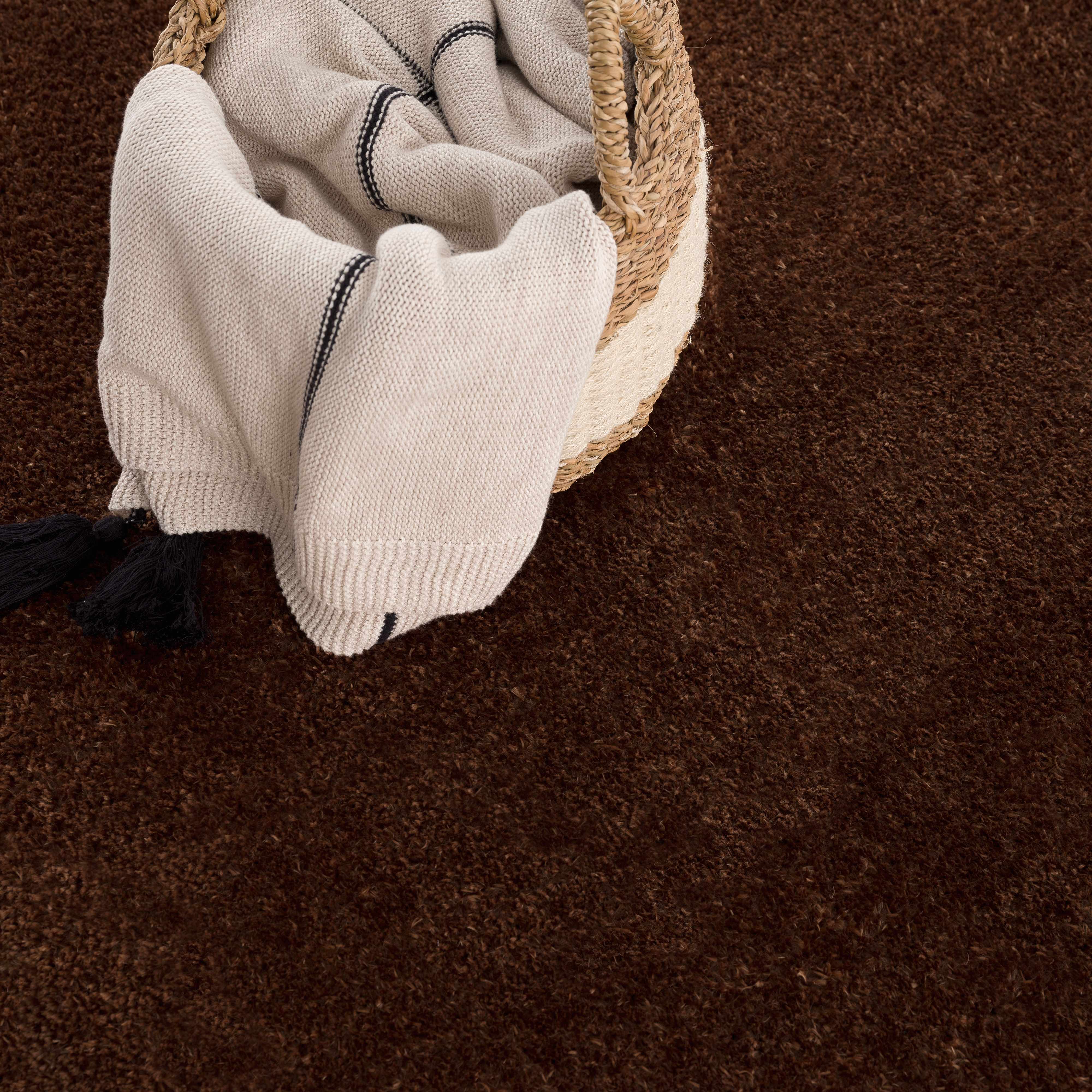 Heavenly Solid Brown Plush Rug - Clearance - Image 13