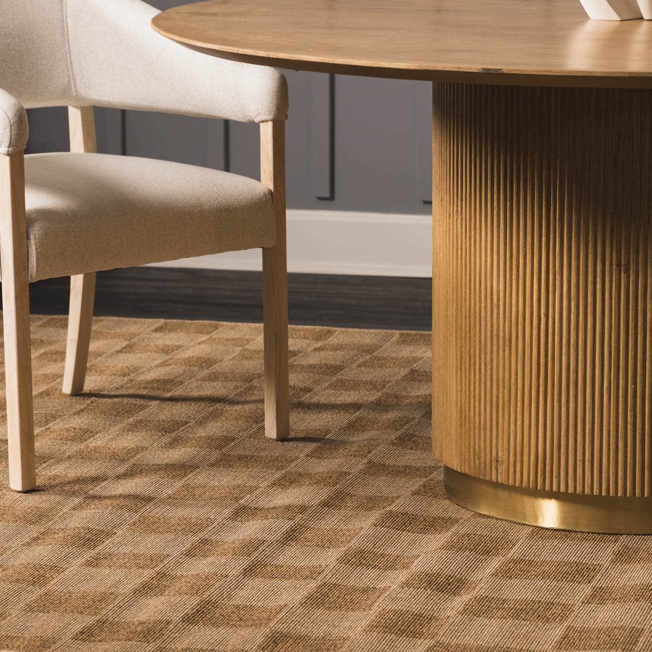 Kuval Checkered Brown Rug - Image 12