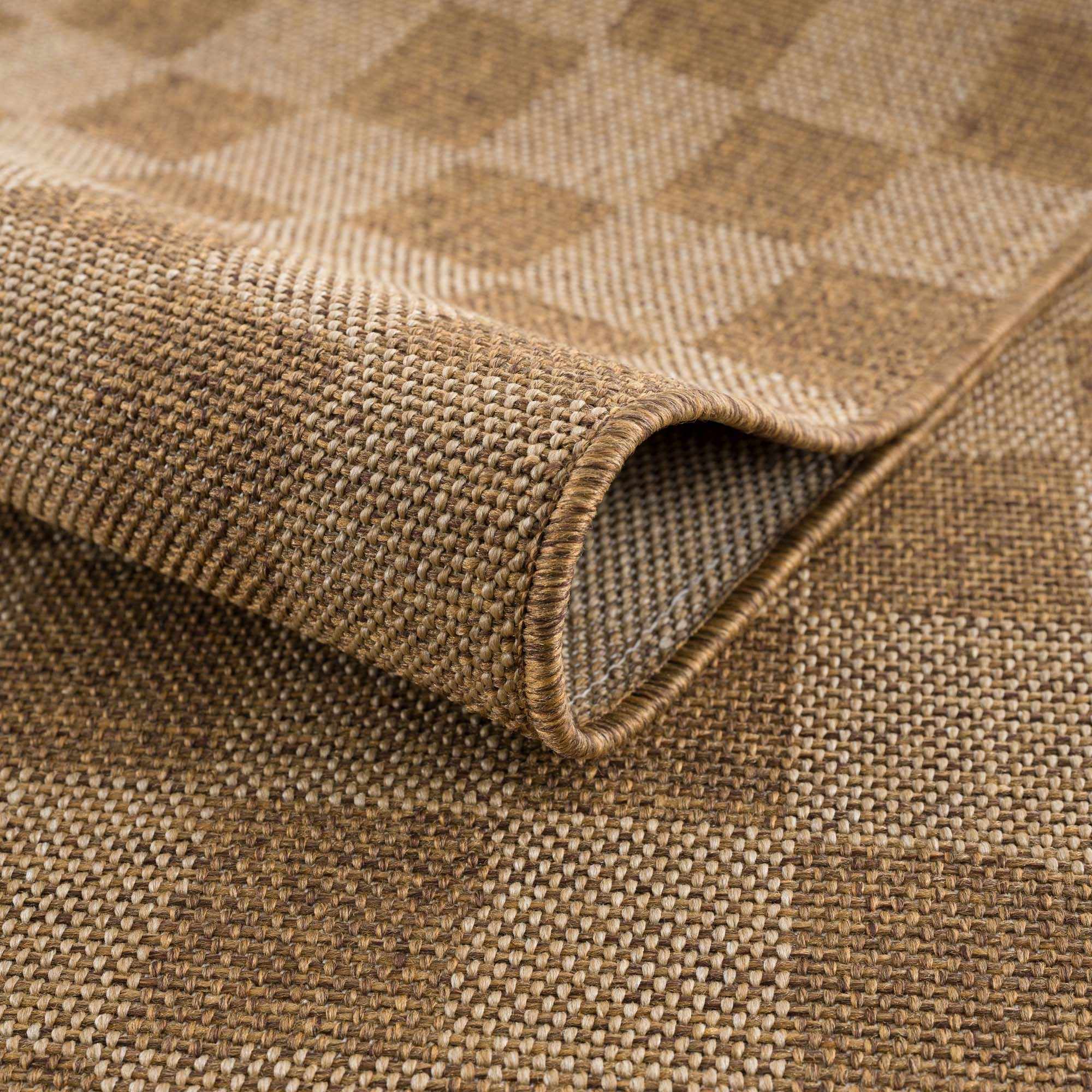 Kuval Checkered Brown Rug - Image 8