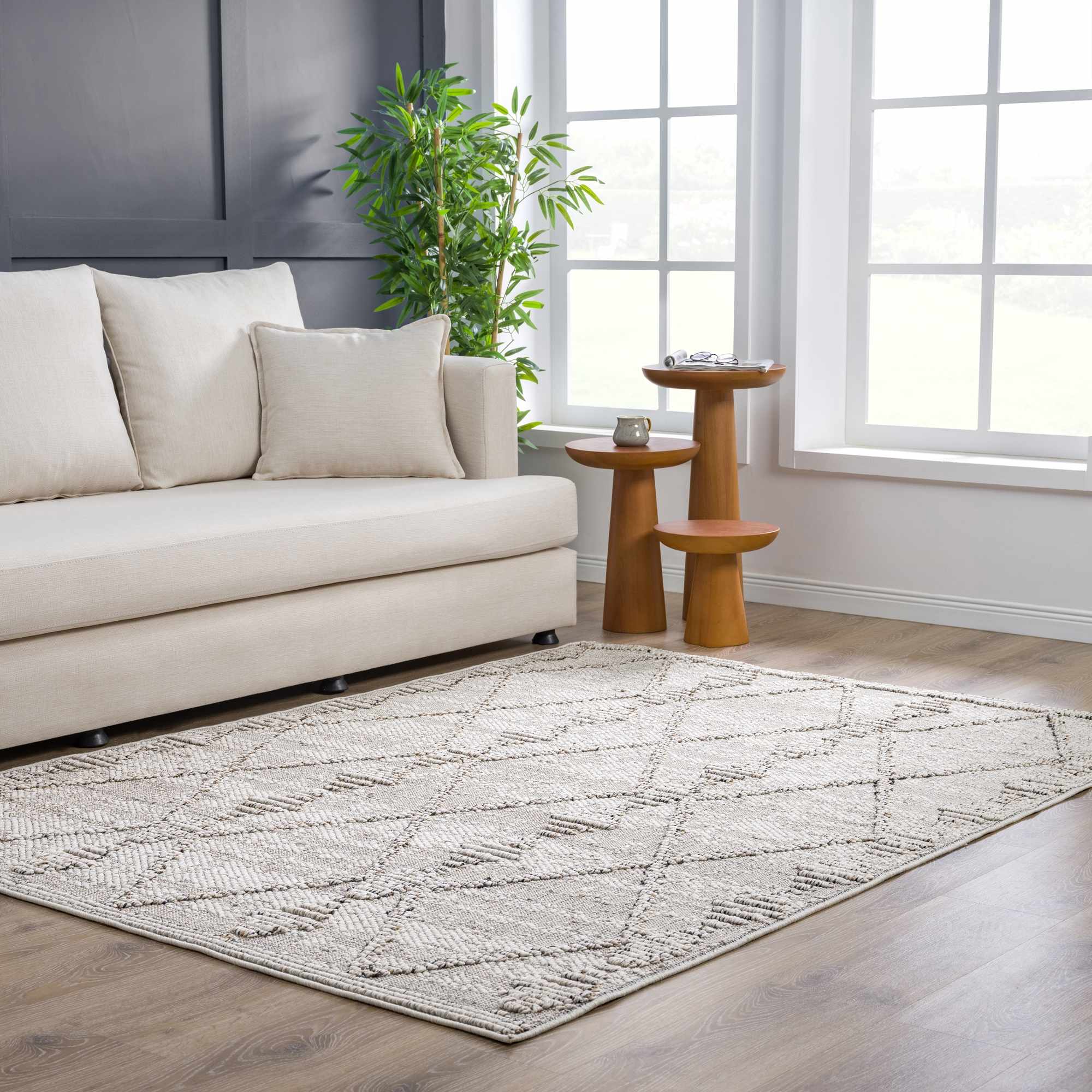 Nyla Bone Indoor & Outdoor Rug - 2x3 - Clearance - Image 15